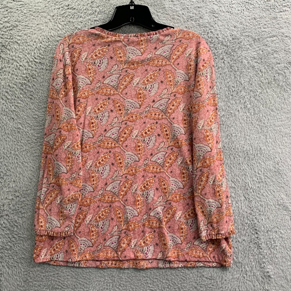 SIGRID OLSEN Blouse Womens 1X Top Paisley Pink - Picture 2 of 8
